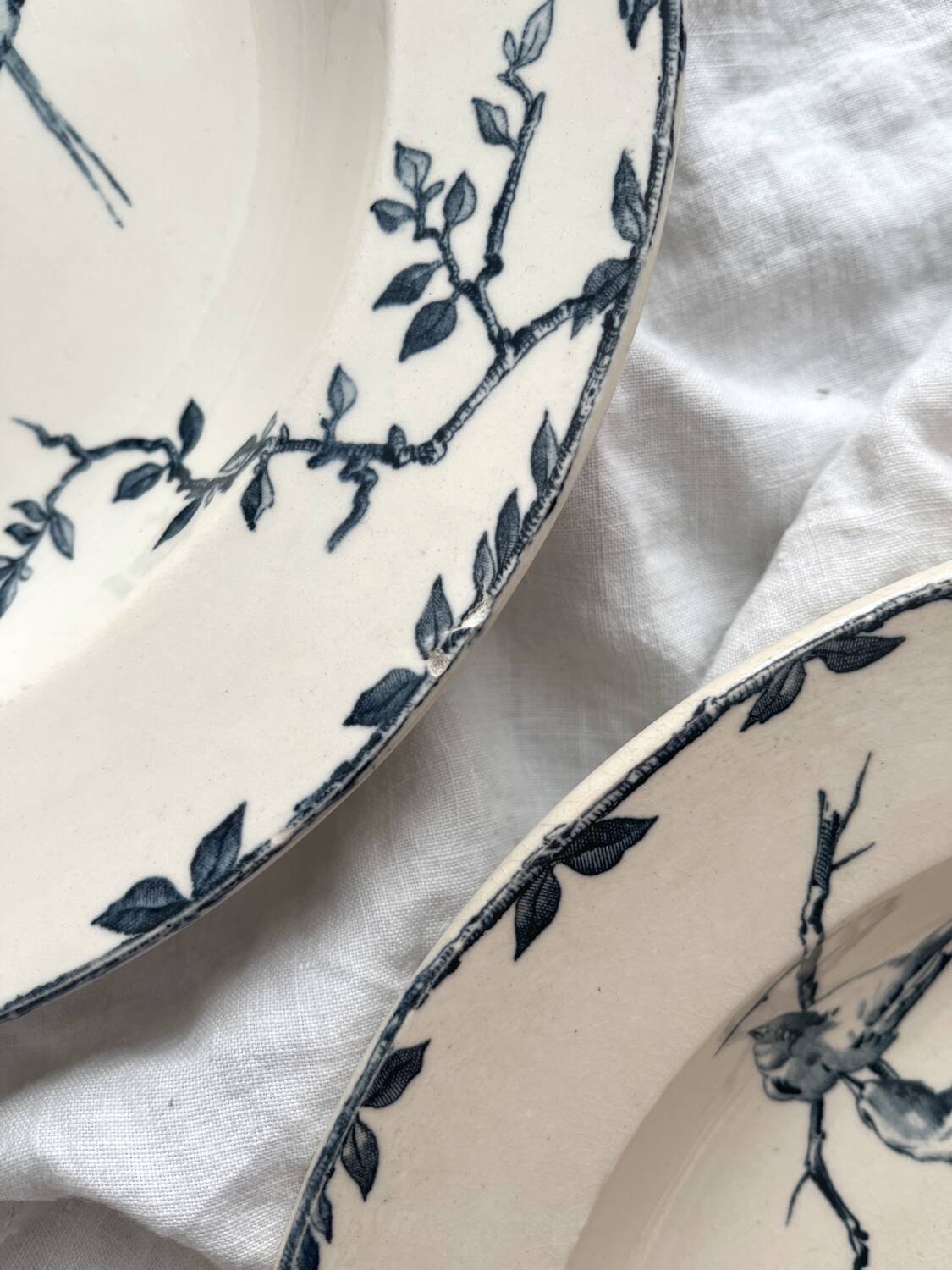 6 “Oxford” ironstone soup plates from Choisy le Roi