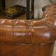 Brown leather Chesterfield sofa
