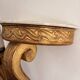 Console Demi Lune Gold Wood White Carrara Marble Louis XVI Classic Style