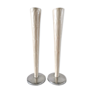 Paire de bougeoirs design