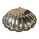Silver-plated shell butter dish