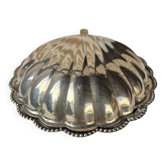 Silver-plated shell butter dish