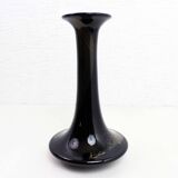 Theresienthal black and gold glass vase 1970