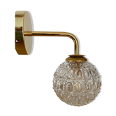 Vintage globe wall lamp in molded glass