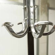 Industrial 1960 chrome coat rack parrot