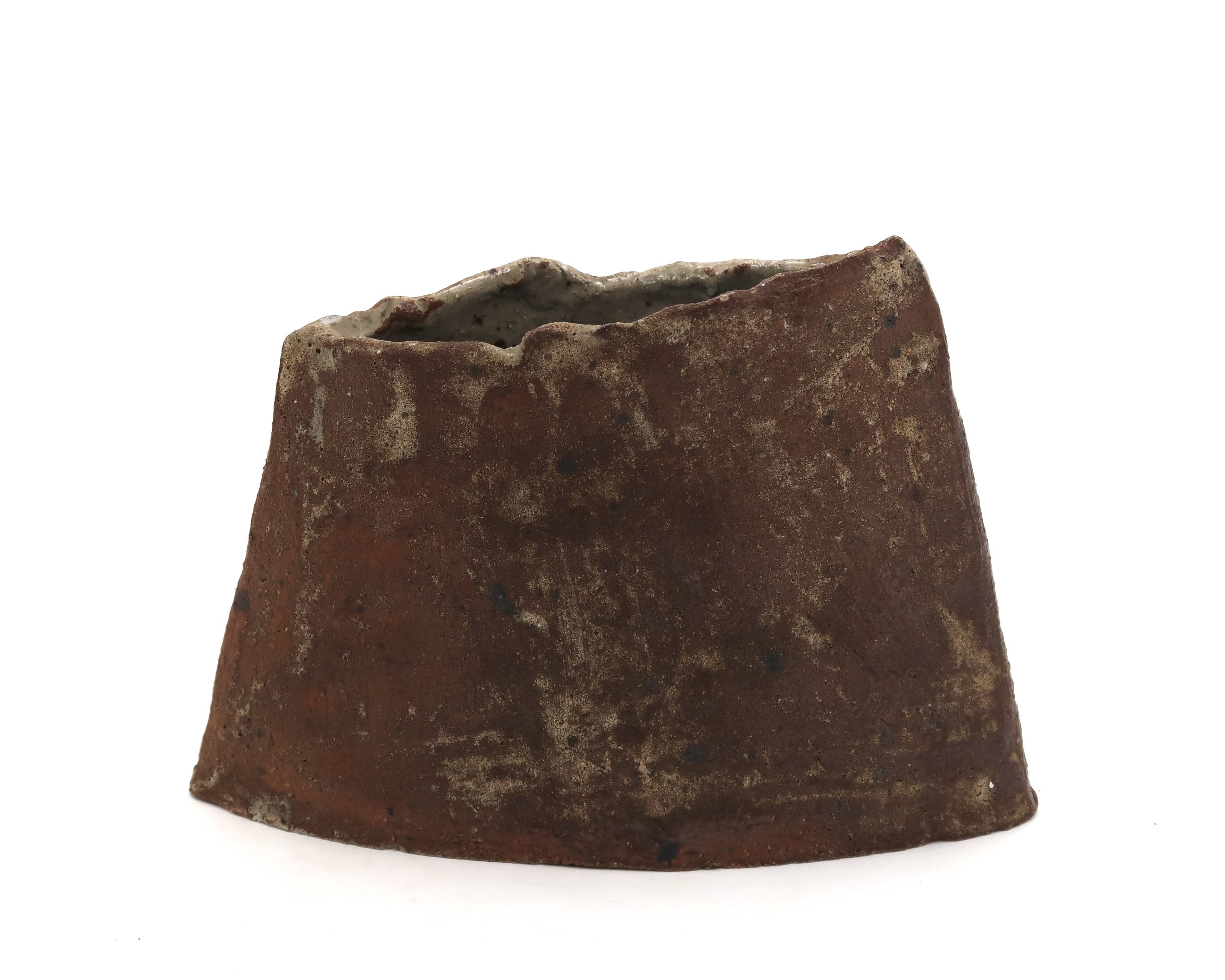 Ceramic vase by Claude Gaget, La Borne, stoneware from the 1970s.