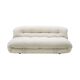 Mid-Century Modern Tobia Scarpa White Bouclé Wool Soriana Italian Sofa, 196