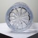 Large vintage cut and molded crystal vase, 1980-2000, Bohemia, Czechoslovakia