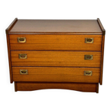 Commode marine en placage de teck Gautier france 1960