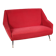 Italian sofa in red velvet from the 60s