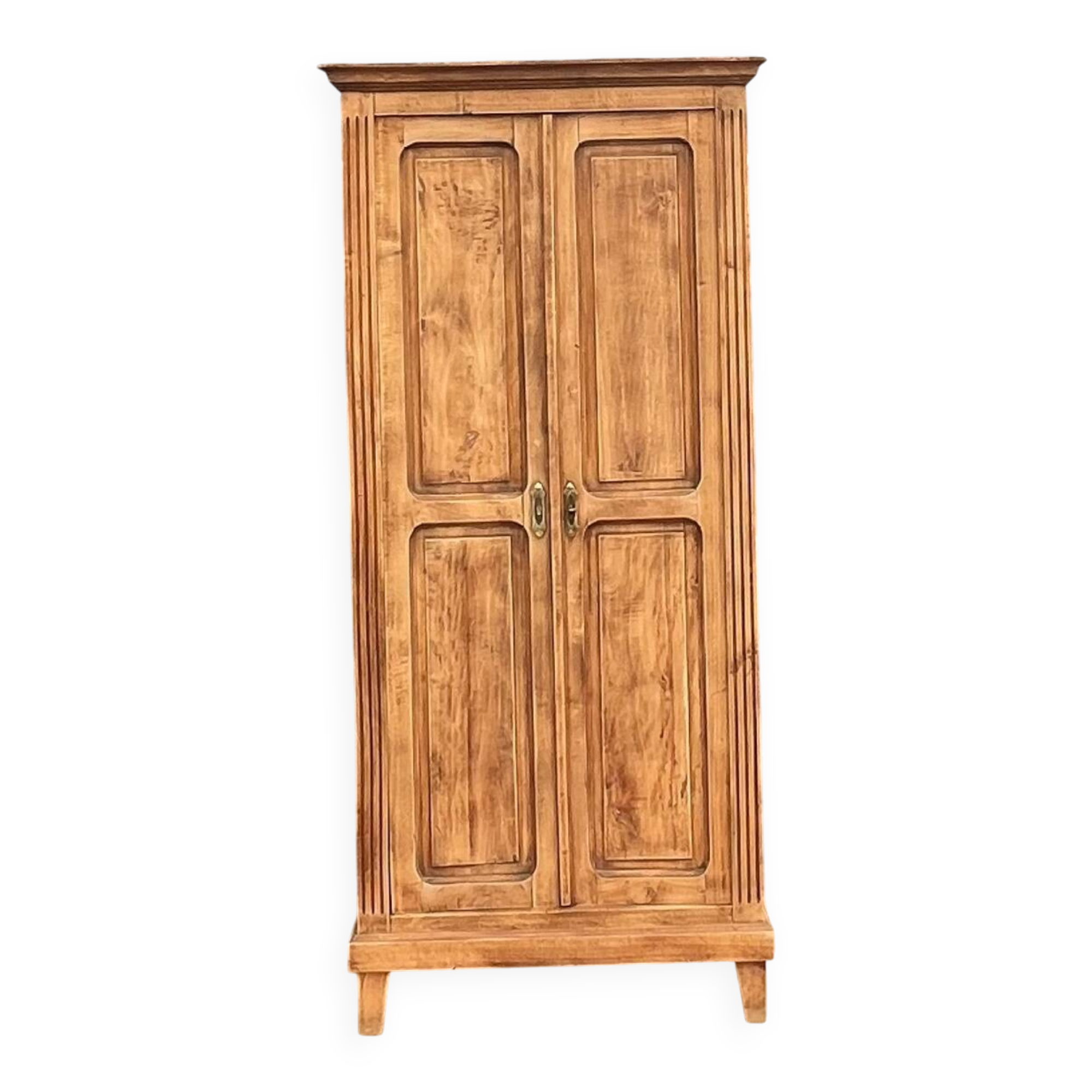 Vintage Parisian wardrobe in raw solid wood