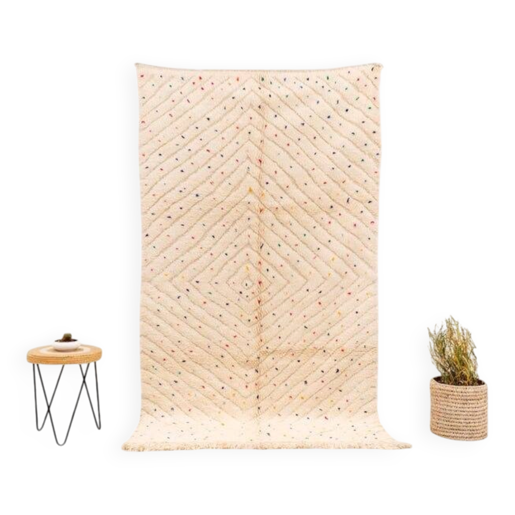 Handmade natural wool Atlas rug size 1.5/2.5 m