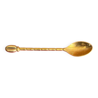 Box of 6 Vintage Moka Gold Metal Coffee Spoons