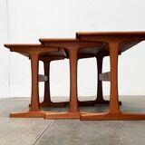 Nest of teak tables from the mid-century by Vildbjerg Møbelfabrik, 1960s, set of 3.