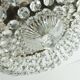 Crystal glass ceiling light plafoniere brass metal 60s hollywood regency style