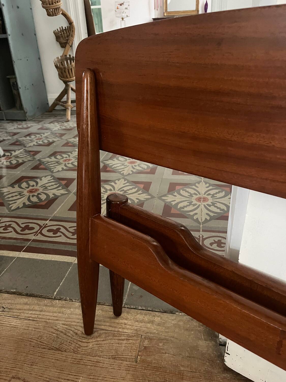 Teak bed by Henri Lancel from the 50s and 60s