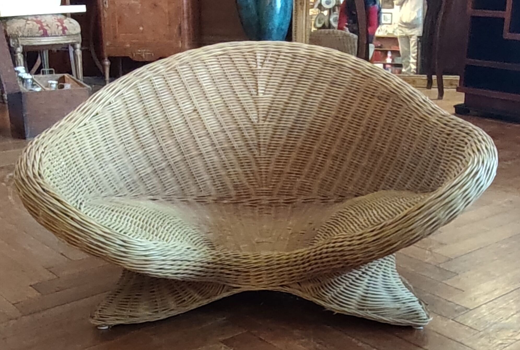 Vintage rattan meditation chair