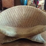 Vintage rattan meditation chair