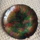 Assiette Laque Line Jean-Noel Bouillet verre vintage 80