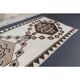 Vintage Turkish Oushak Handmade Wool Cotton White Runner Rug 100x320