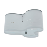Freeform ceiling light circa 1990 glass and perspex