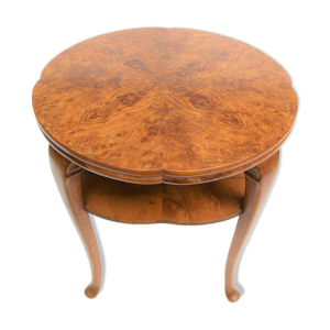 table guéridon art déco ronce de noyer