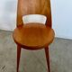 Lot of 7 old Baumann Mondor low back wooden chairs design 60s vintage