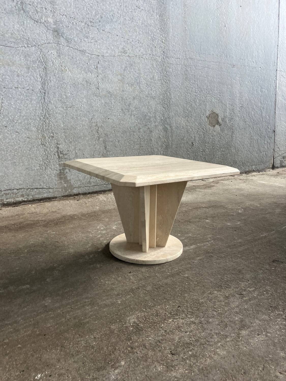 Table basse en travertin, vintage 1970