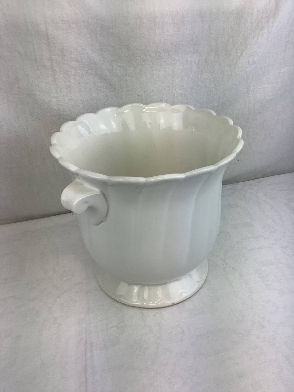 Gien flowerpot or champagne bucket