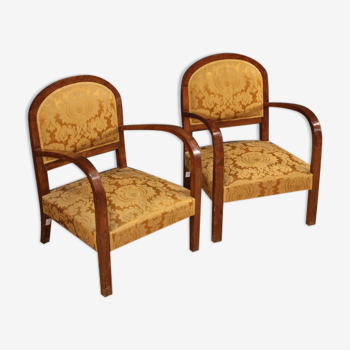 Pair of art deco style armchairs
