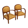 Pair of art deco style armchairs