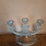 Moulded glass candlestick