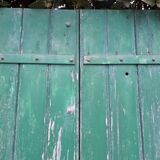Paire de volets H125xL87cm anciens en sapin peint