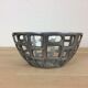 Brutalist fruit basket made of cast aluminum 70's