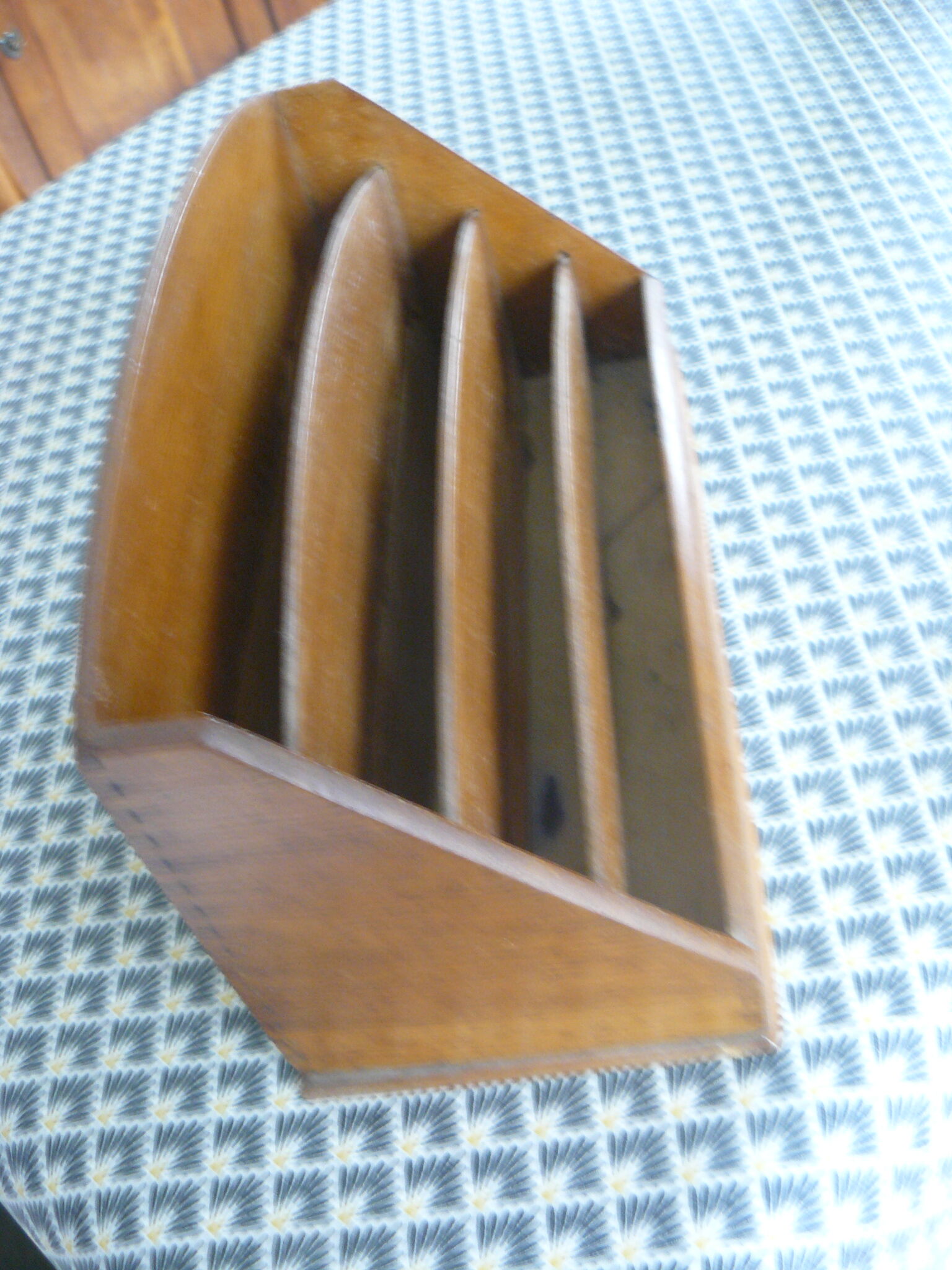 50s wooden mail holder