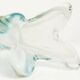 Large Murano vase 1960 transparent white and blue H35.5cm