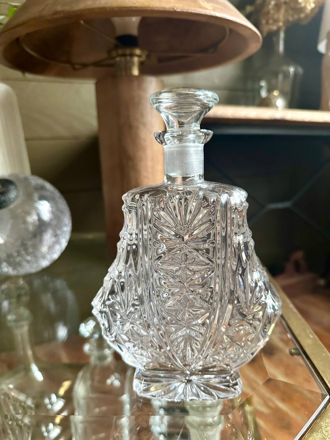 Anna Hutte crystal bottle from the 60s