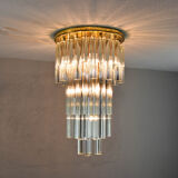 Venini Murano glass waterfall ceiling light Triedri
