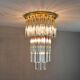 Venini Murano glass waterfall ceiling light Triedri
