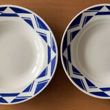 8 assiettes anciennes en faïence de badonviller