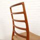 6 chaises modèle 82 en teck et corde par Niels Otto Møller