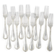 Christofle Spatours 12 table forks, 20.7 cm, silver-plated metal in perfect condition.
