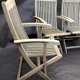 3 chaises de jardin pliantes vintage en teck River Han