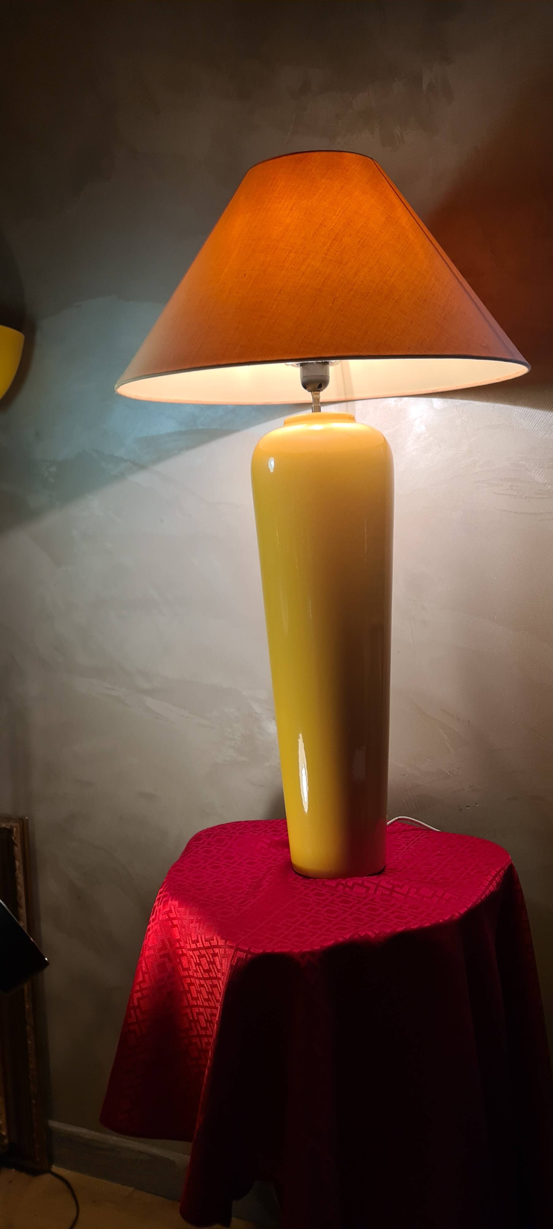 large ceramic living room lamp total 87x50x60 1970 to 80