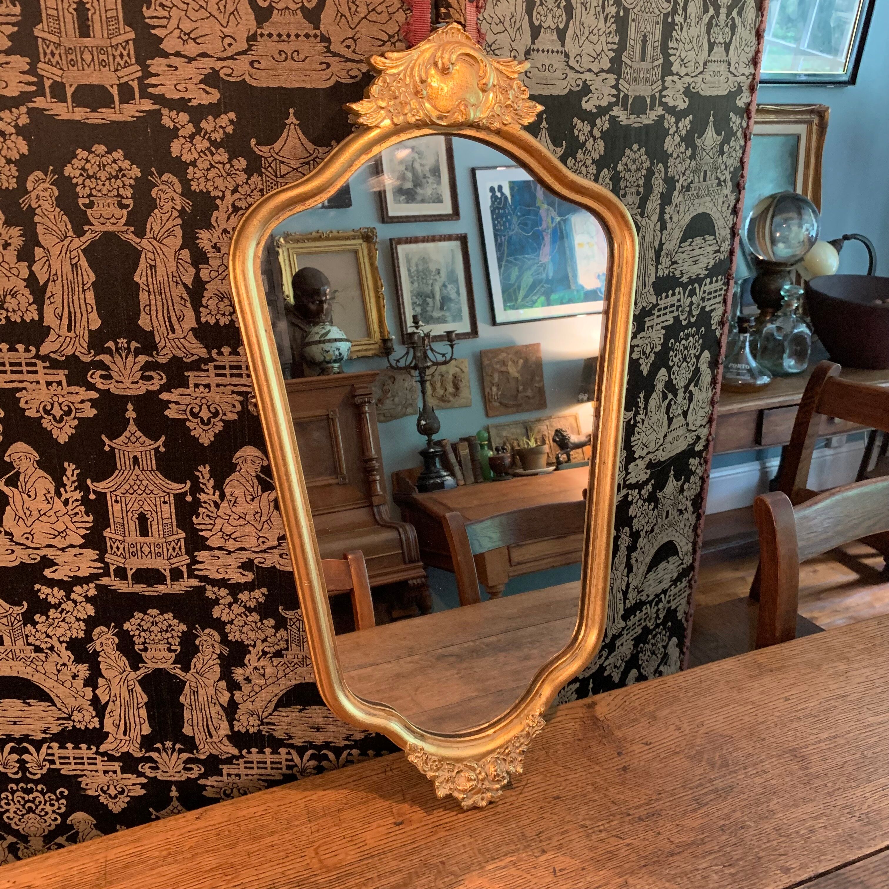 Miroir bois doré 68 cm