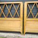 pair of antique solid wood headboards
