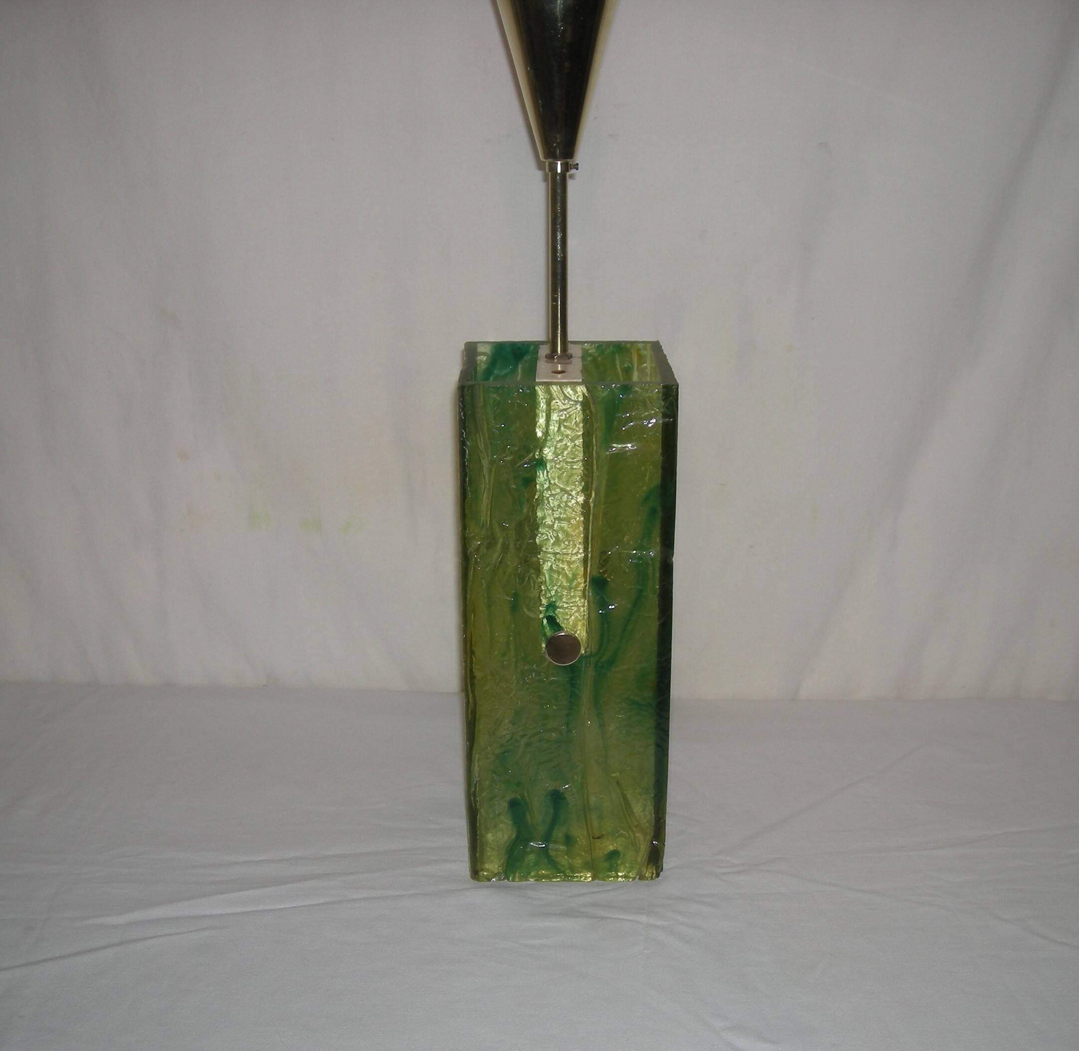 Resin pendant light in the style of Pierre Giraudon from the 60s - 70s