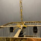 Italian Murano Glass Prism Triedri Chandelier Lamp