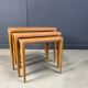 H.W. Klein. Bramin, three set tables/side tables, oak, 1960s, Denmark
