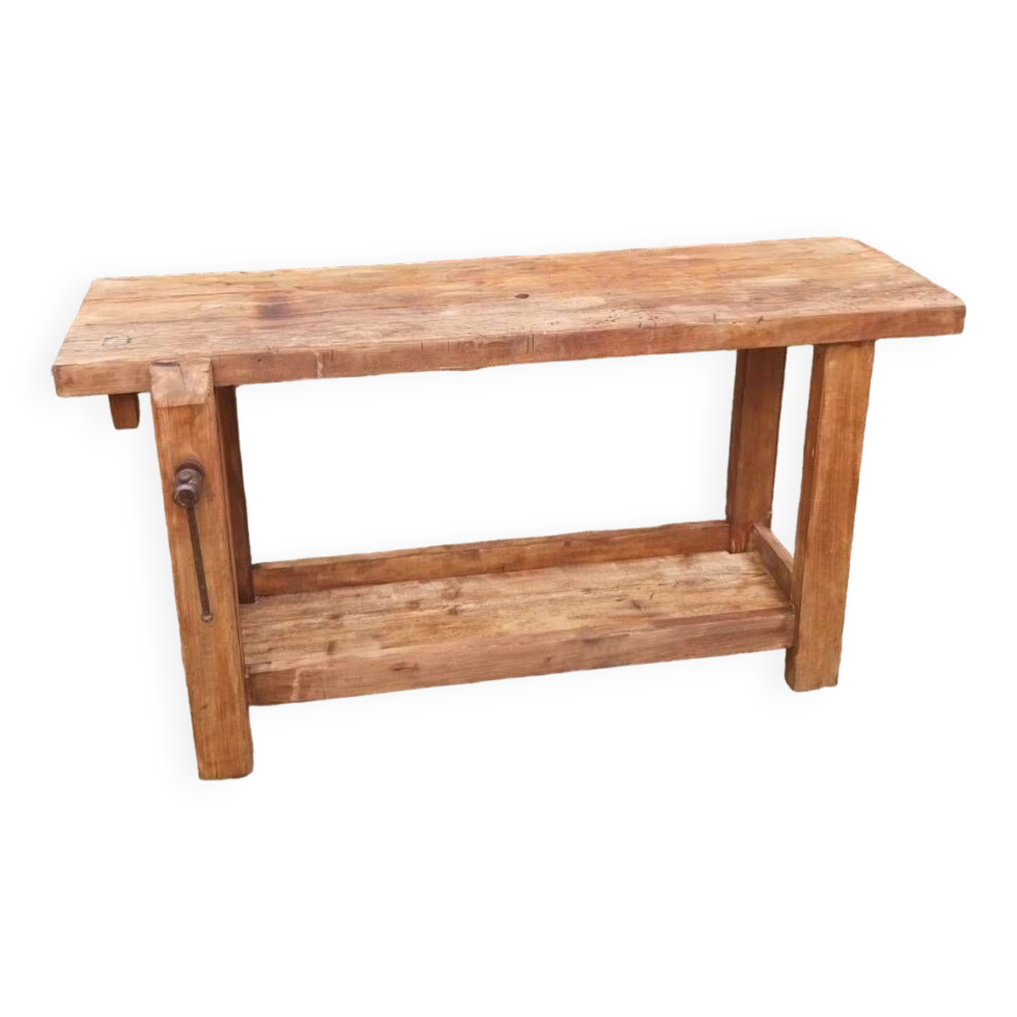 Wooden carpenter's workbench